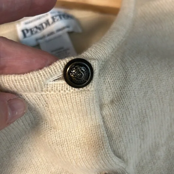 Pendleton Cream Button-Up Cardigan - Picture 7 of 13